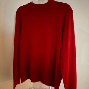 Sag Harbor Classic Red Crewneck Sweater